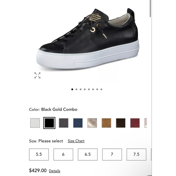 Paul Green Shoes - NWT Paul Green Sneakers Black Gold Combo Size 9 $429